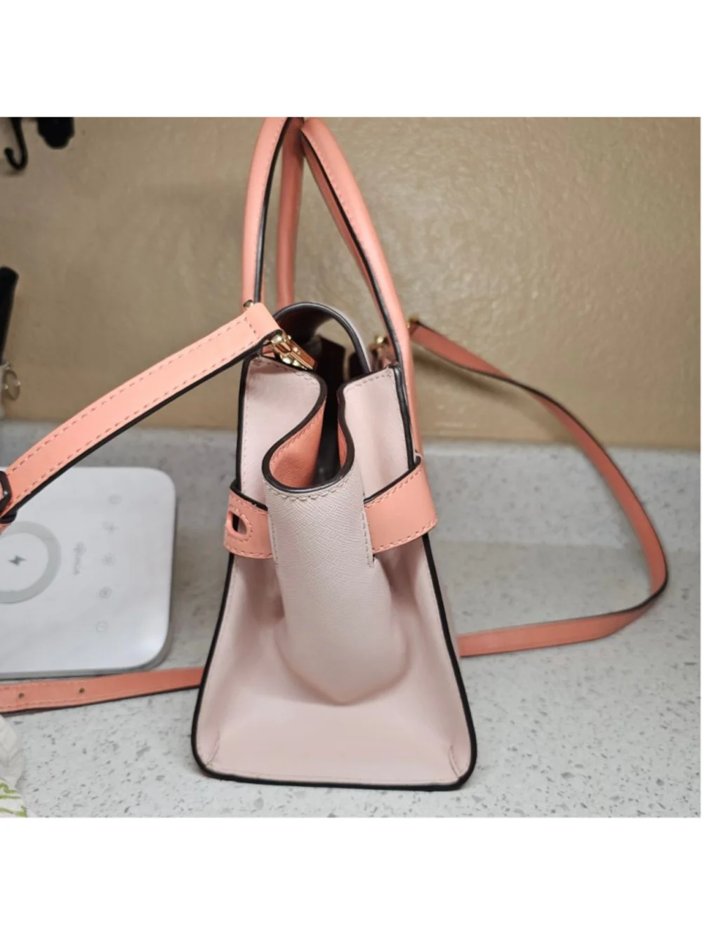 Michael Kors Tri-Color Leather Satchel Crossbody Bag